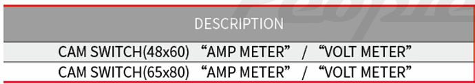 Cam Selector switch red