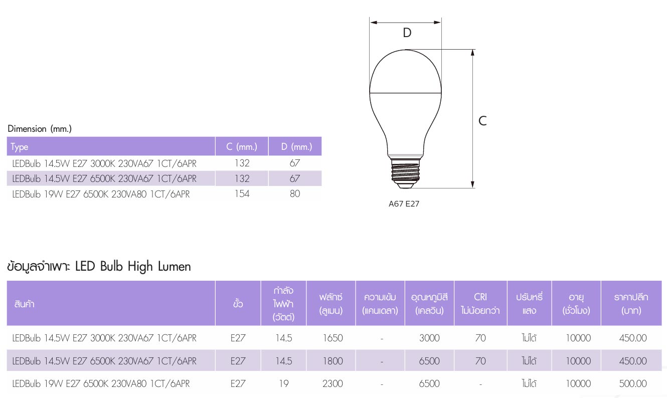 LED Bulb High Lumen 1