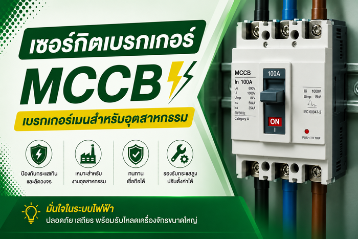 เซอร์กิตเบรกเกอร์ MCCB คืออะไร? คู่มือเบรกเกอร์เมนสำหรับโรงงาน | ร้าน SAE