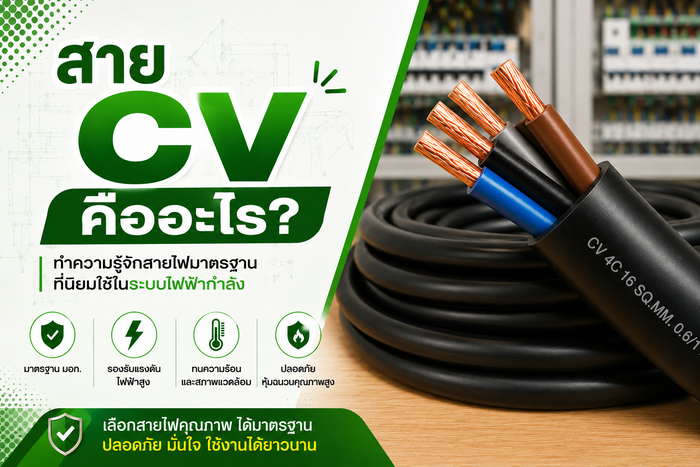 สาย CV คืออะไร? คู่มือสายเมนและสายฝังดิน | ร้าน SAE