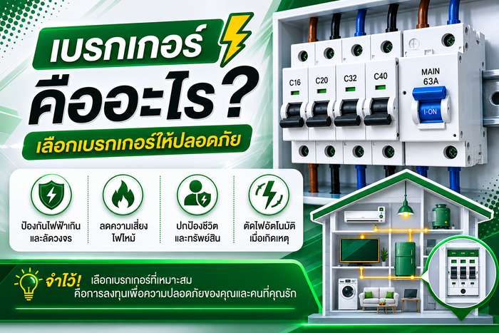 เบรกเกอร์พื้นฐาน (MCB) คืออะไร? คู่มือสวิตช์ตัดไฟที่ทุกบ้านต้องมี | ร้าน SAE