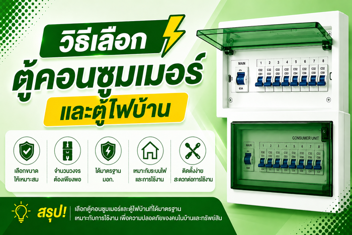 ตู้ไฟ คืออะไร? คู่มือเลือกตู้คอนซูมเมอร์และตู้ไฟบ้าน มอก. | ร้าน SAE