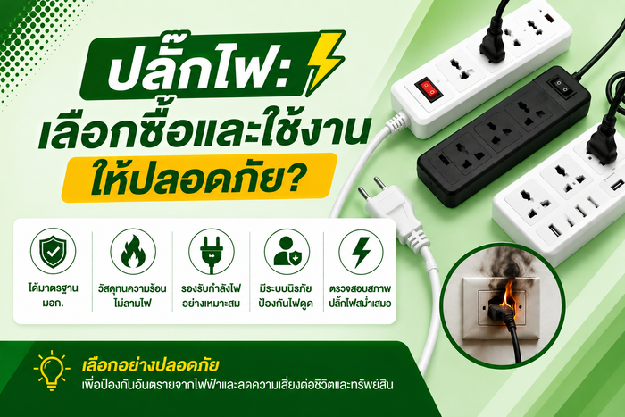ปลั๊กไฟ คืออะไร? คู่มือเลือกซื้อเต้ารับและปลั๊กพ่วง มอก. | ร้าน SAE