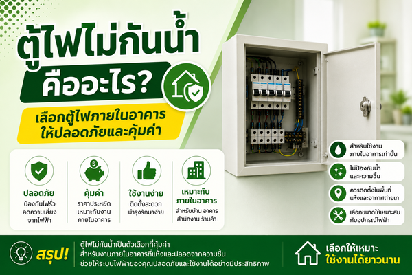 ตู้ไฟไม่กันน้ำ (ตู้ไซส์ไม่กันน้ำ) คืออะไร? คู่มือเลือกตู้ไฟภายในอาคาร | ร้าน SAE