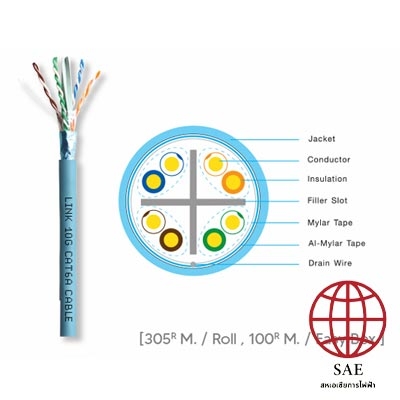 สายแลน Link US-9266LSZH CAT6A F/UTP SUPER XG (650MHz), LSZH