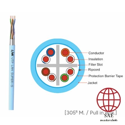 สายแลน Link US-9156ALSZH CAT6A UTP 