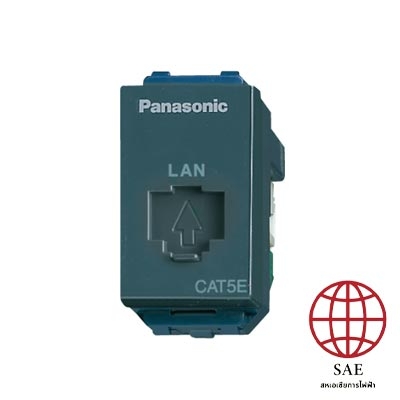 Panasonic เต้ารับคอมพิวเตอร์ CAT5E รุ่น WEG2488H สีเทา